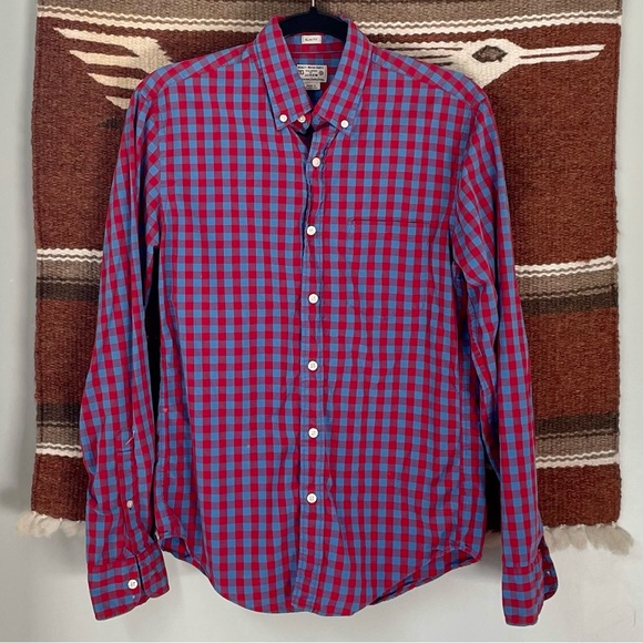 J. Crew Other - J. Crew Red/Blue Plaid Slim Fit Button Down Long Sleeve Shirt